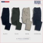 4 Premium Cargo Trouser Bundle | JOG25-4 pcs Bundle