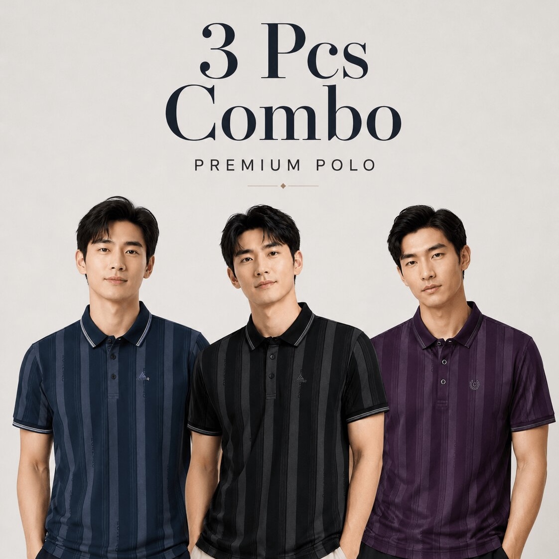 CQP02-3 Pcs Combo 3 Pcs Combo Premium Imported Polo Shirt – CQP02 - Image 1