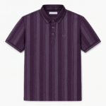 Vertical Stripe Premium Imported Polo Shirt – CQP02-Maroon