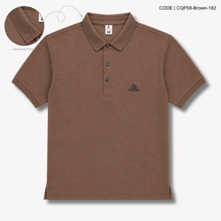 Imported Platinum Solid Polo – CQP08-Brown-182