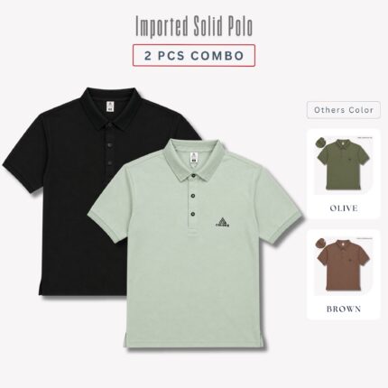 2 Pcs Combo Imported Platinum Solid Polo – CQP08