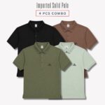 4 Pcs Combo Imported Platinum Solid Polo – CQP08